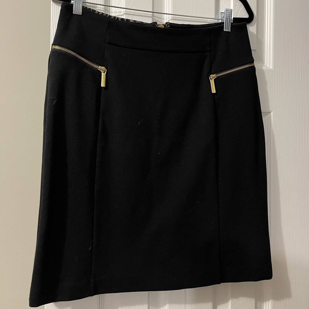 Black Michael Kors pencil skirt with zipper details